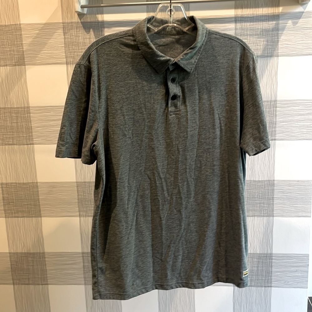 Vuori Mens blue green Polo Short Sleeve Shirt Size small
